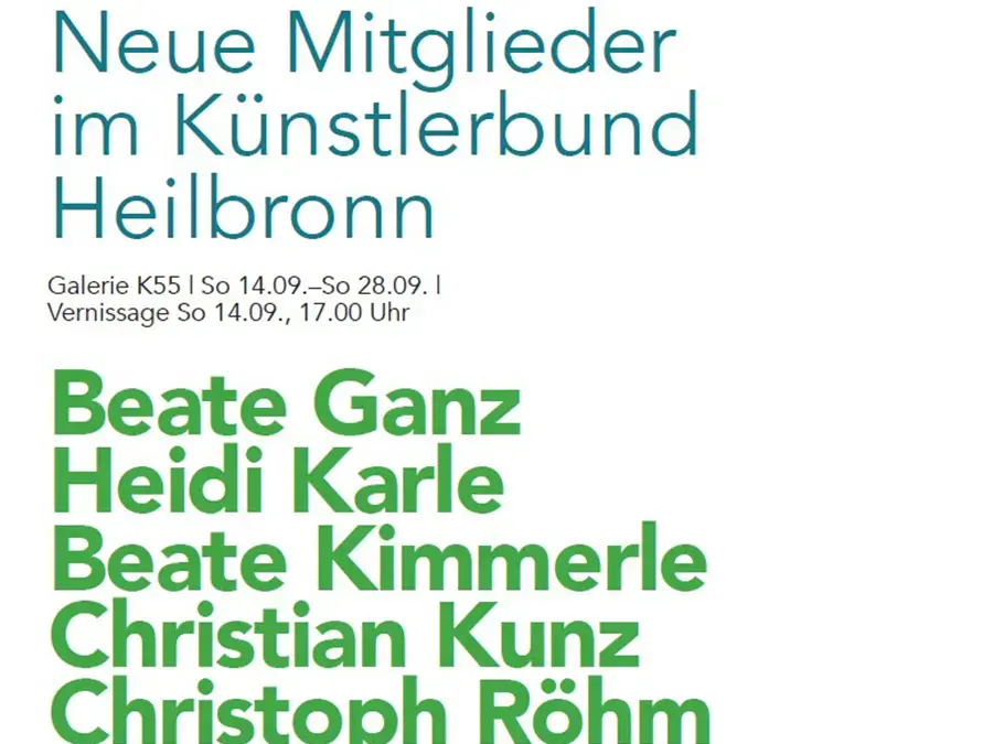 Ausstellung: DIE NEUEN – Neue Mitglieder im Künstlerbund Heilbronn
