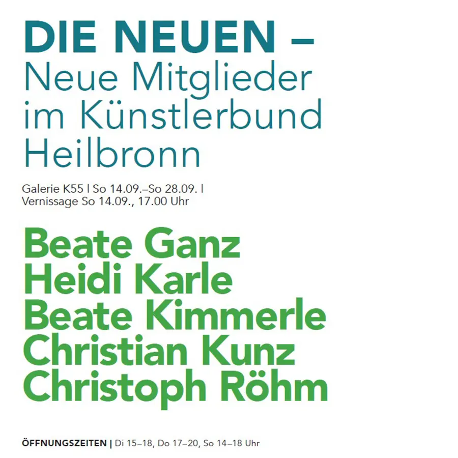 Ausstellung: DIE NEUEN – Neue Mitglieder im Künstlerbund Heilbronn